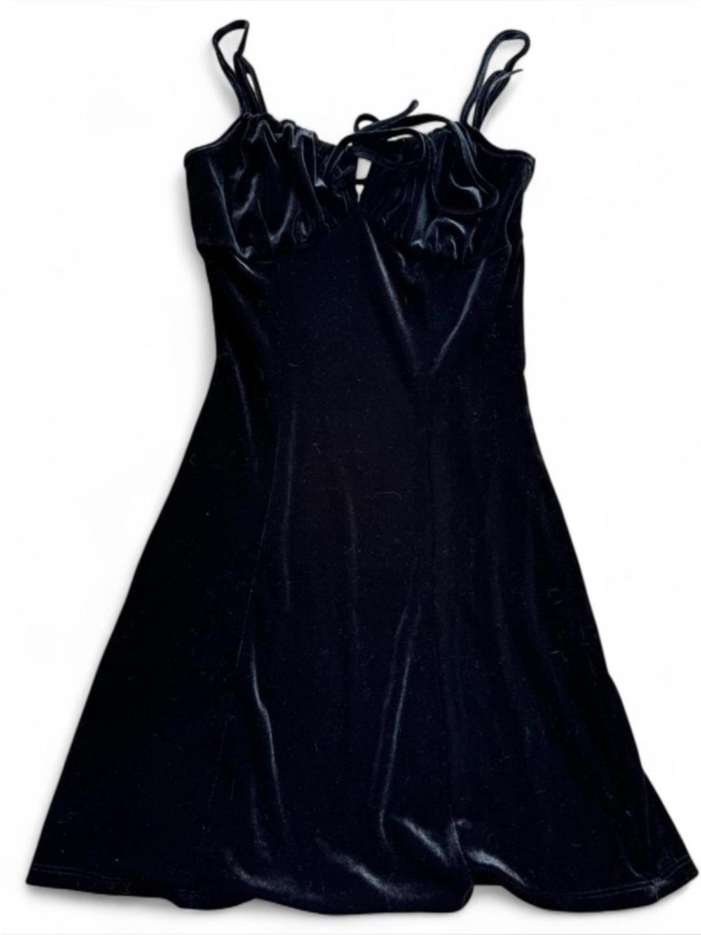 Fashion Nova x Bear Dance - Black Velvet Dress, SIZE: S
